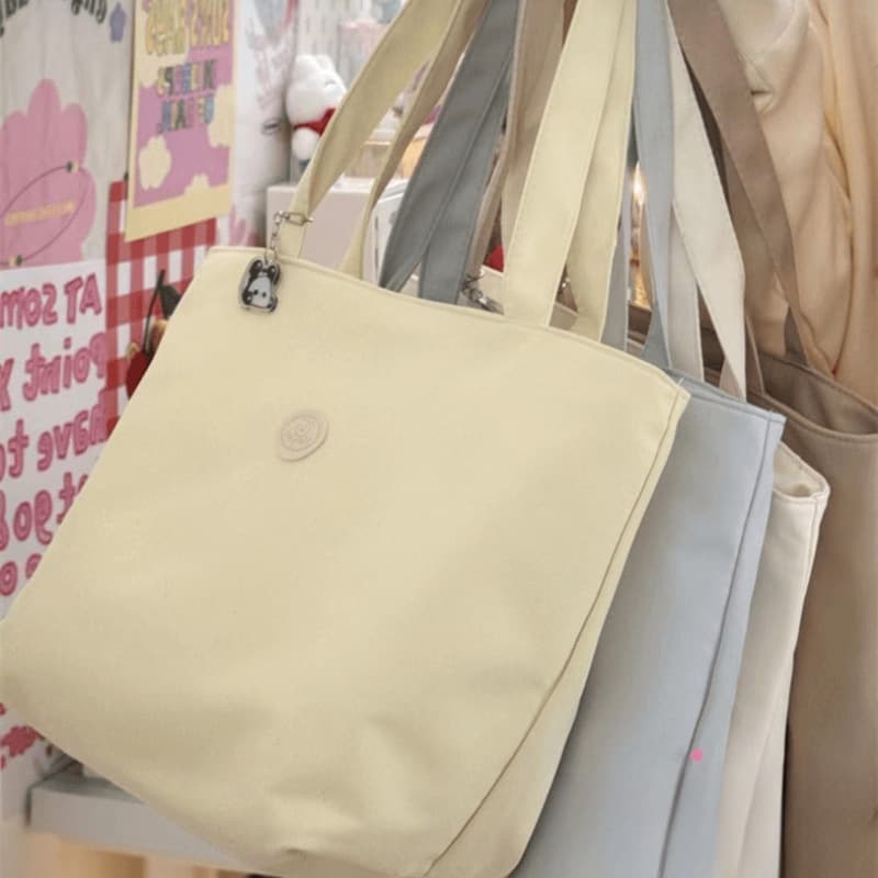 トートバックメンズ シンプルロゴ入り大容量トートバッグ