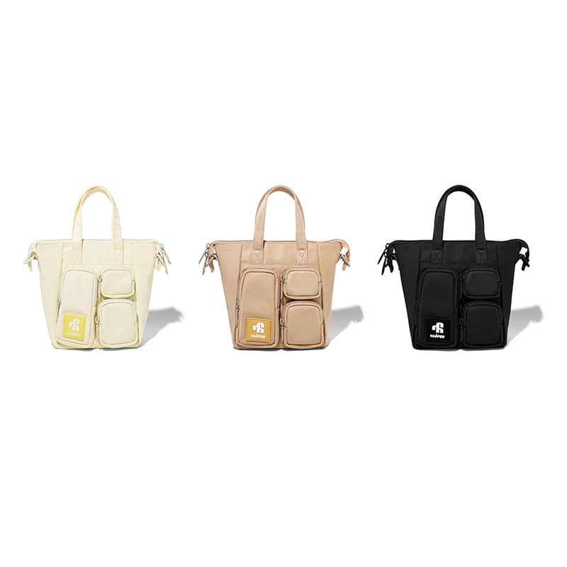 トートバックメンズ ポケットデザイン ミニショルダーバッグ