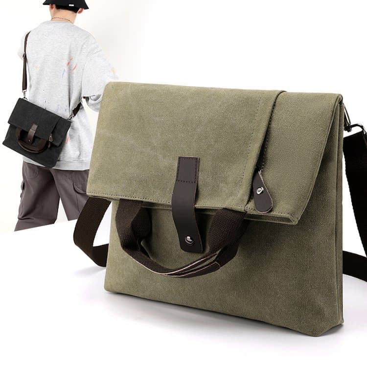 トートバックメンズ シンプル キャンバス メッセンジャー ショルダー