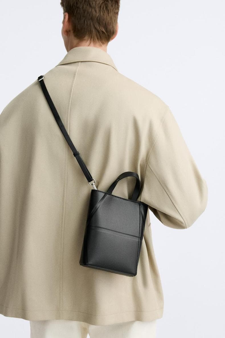 トートバックメンズ シンプル本革コンパクトトート