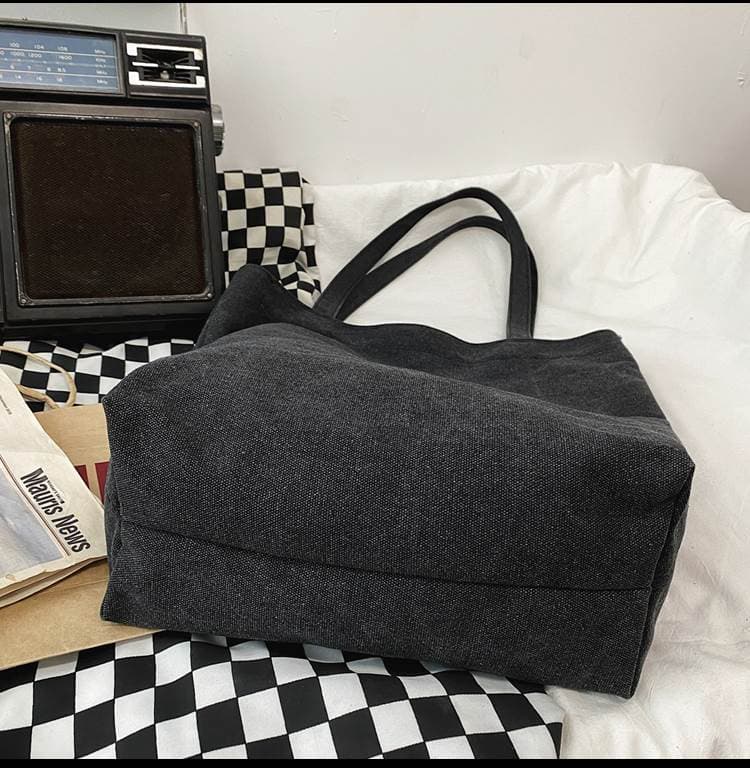 トートバックメンズ シンプルメッセージキャンバストート