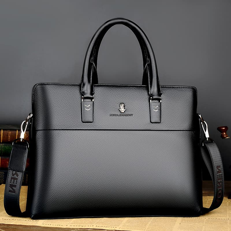 トートバックメンズ シンプル本革ビジネストート