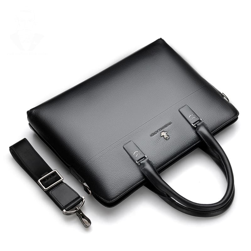 トートバックメンズ シンプル本革ビジネストート