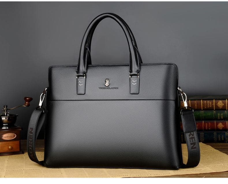 トートバックメンズ シンプル本革ビジネストート