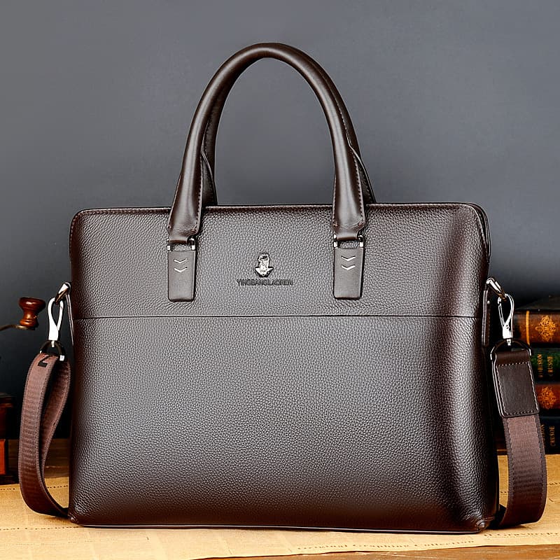 トートバックメンズ シンプル本革ビジネストート