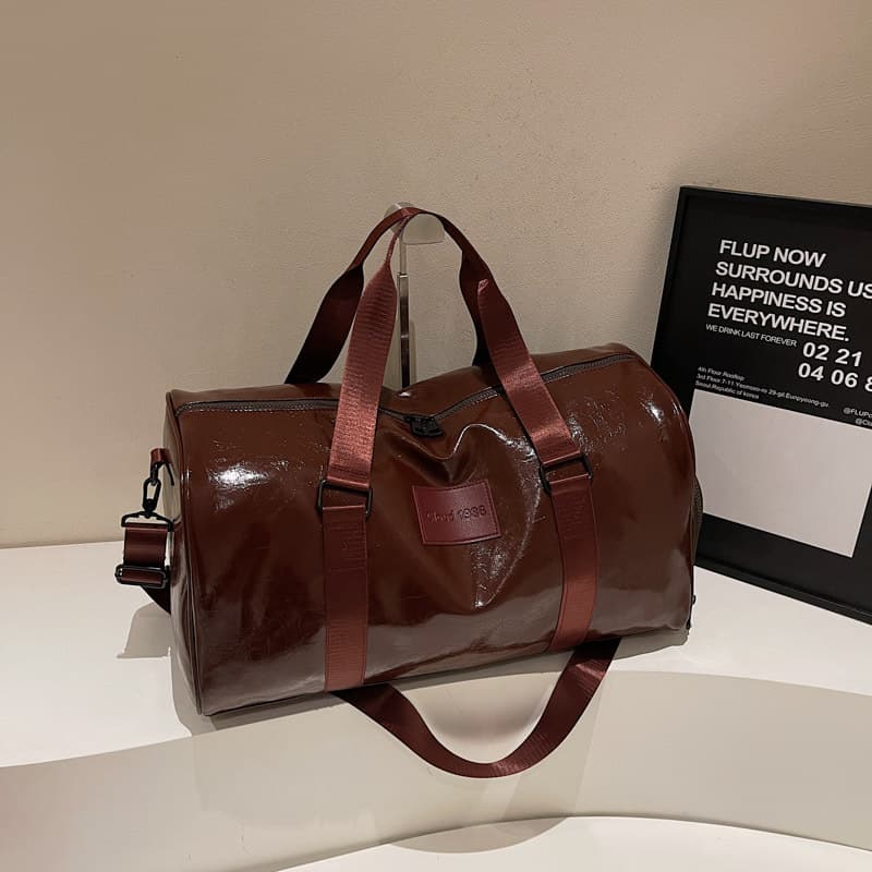 トートバックメンズ 上質感漂う筒型ショルダーバッグ