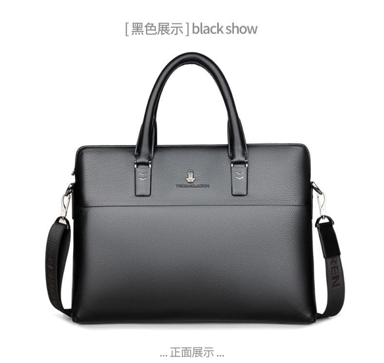 トートバックメンズ シンプル本革ビジネストート